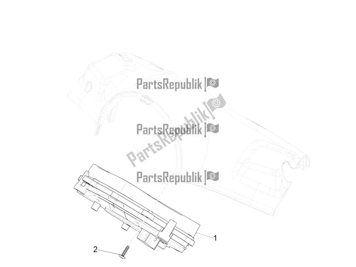 Toutes les pièces pour le Combinaison De Compteurs - Cruscotto du Vespa Primavera 50 4T 3V 25 KM/H 2018
