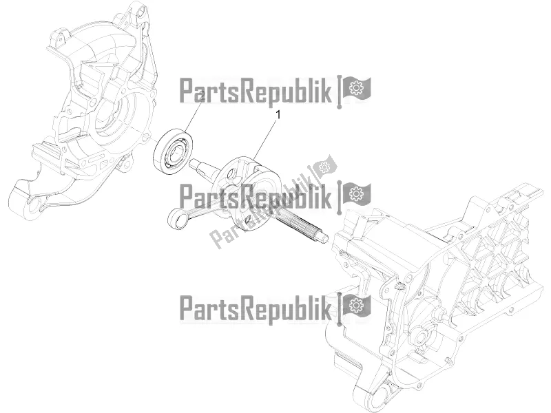 Alle onderdelen voor de Krukas van de Vespa Primavera 50 4T 3V 30 MPH USA 2019