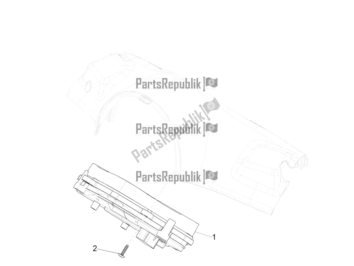 Tutte le parti per il Combinazione Metro - Cruscotto del Vespa Primavera 50 4T 3V 30 MPH USA 2020