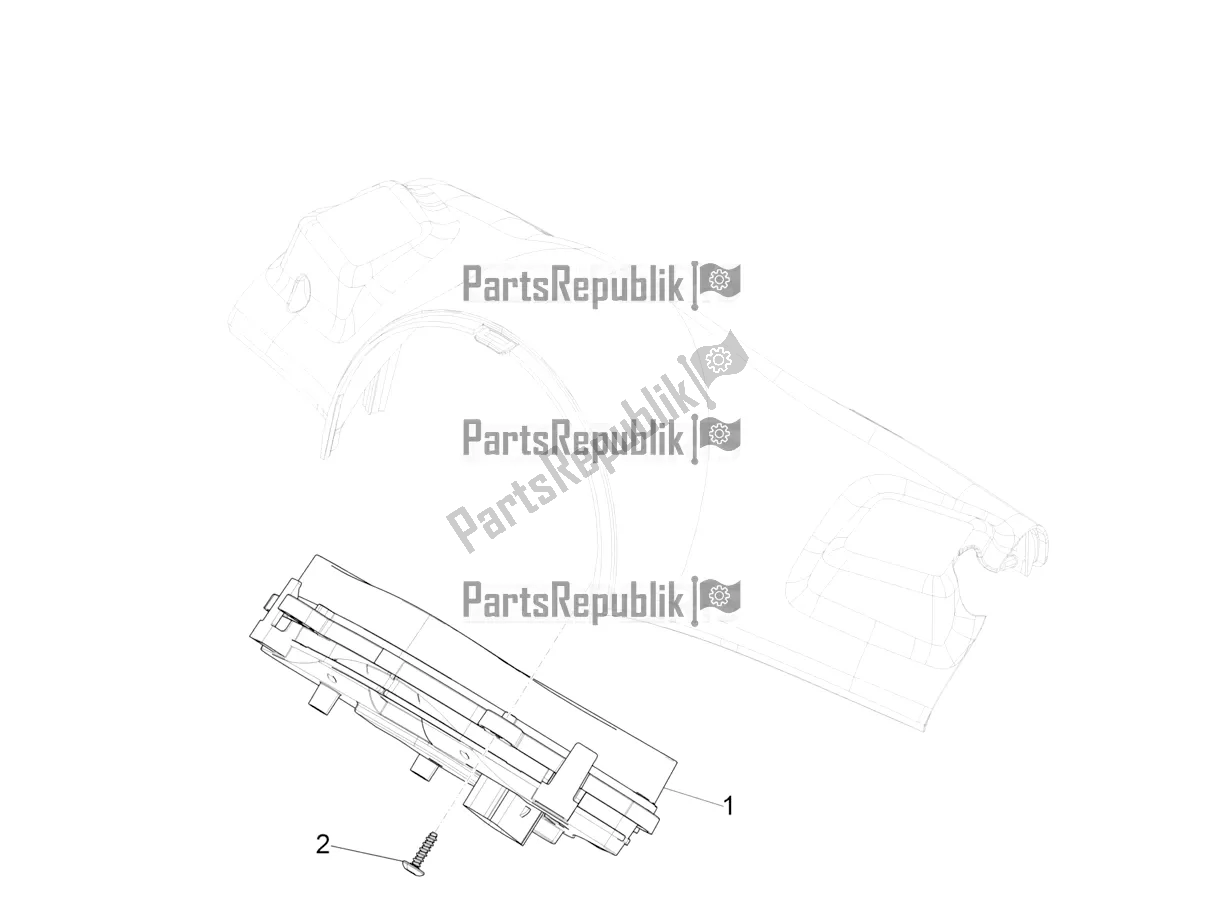 Todas las partes para Combinación De Medidor - Cruscotto de Vespa Primavera 50 4T 3V 30 MPH USA 2020