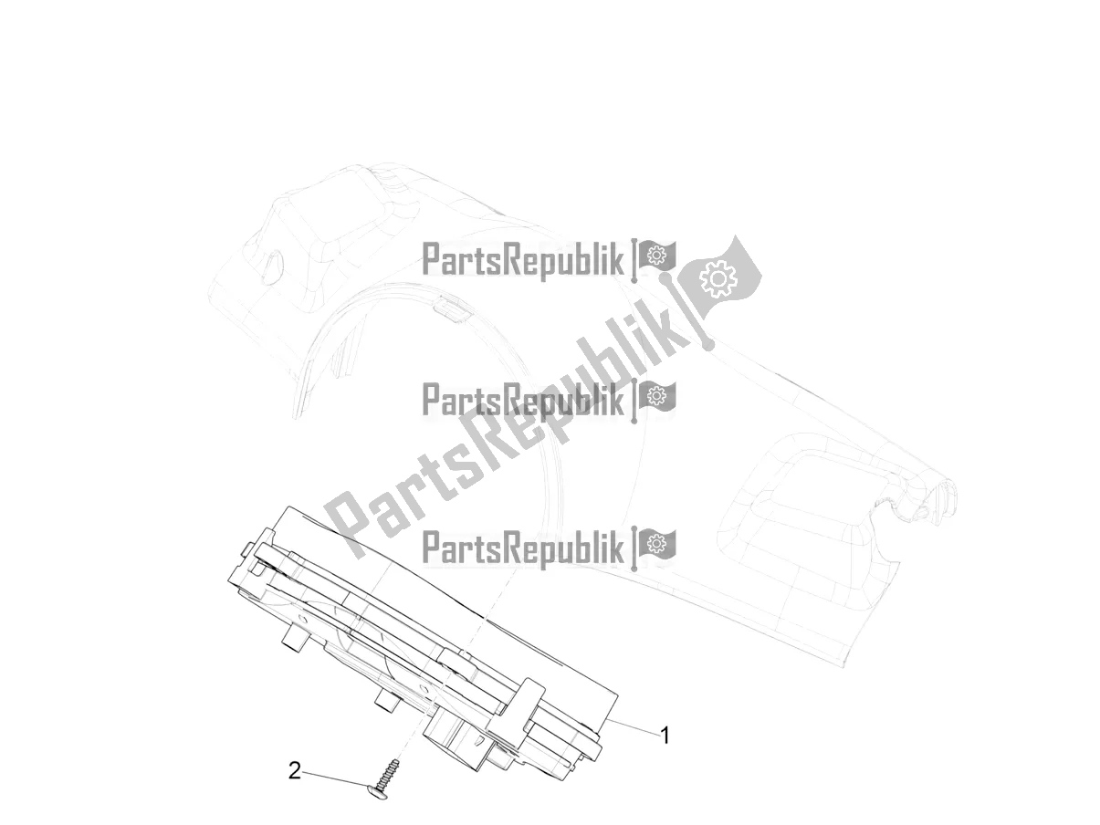 Toutes les pièces pour le Combinaison De Compteurs - Cruscotto du Vespa Primavera 50 4T 3V 30 MPH USA 2021