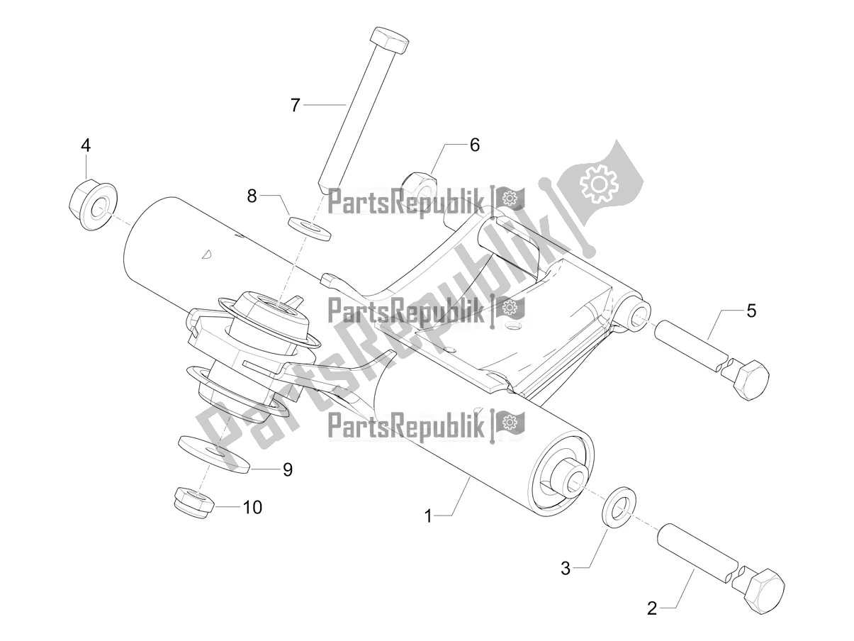 Toutes les pièces pour le Bras Oscillant du Vespa Primavera 50 4T 3V 30 MPH USA 2021