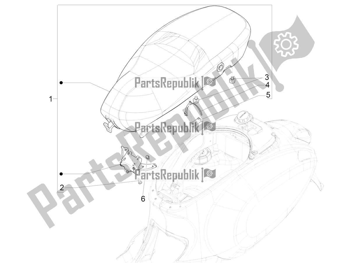 Toutes les pièces pour le Selle / Sièges du Vespa Primavera 50 4T 3V 2017