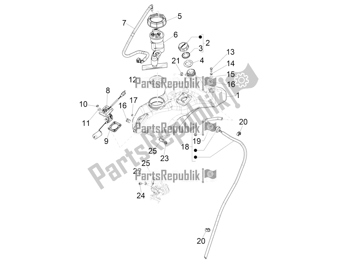 Wszystkie części do Zbiornik Paliwa Vespa Primavera 50 4T 3V 2018