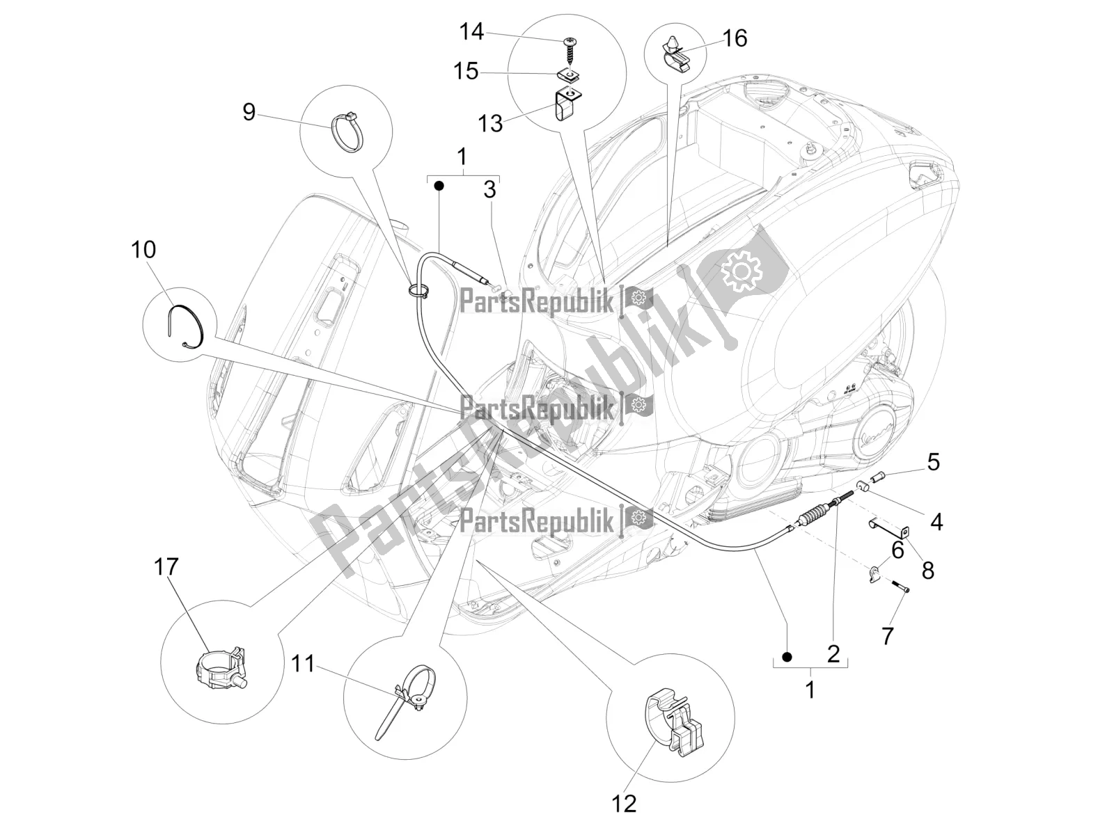 Toutes les pièces pour le Transmissions du Vespa Primavera 50 4T 3V 2018