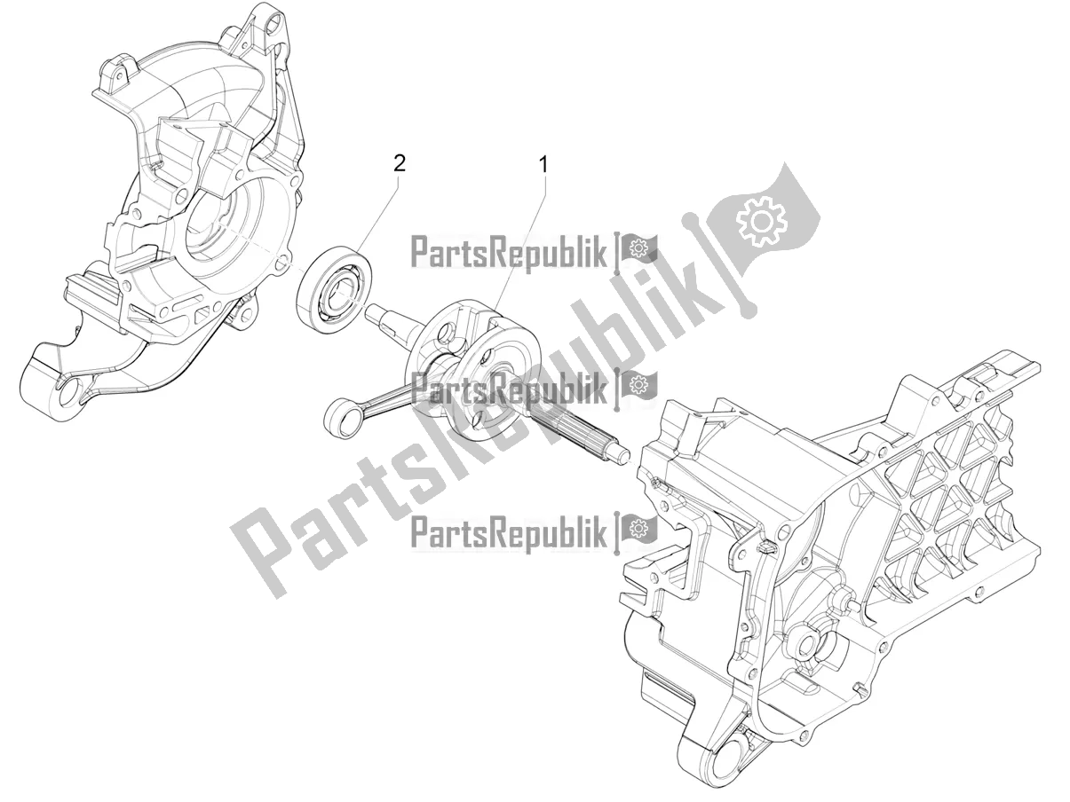 Toutes les pièces pour le Vilebrequin du Vespa Primavera 50 4T 3V 2020