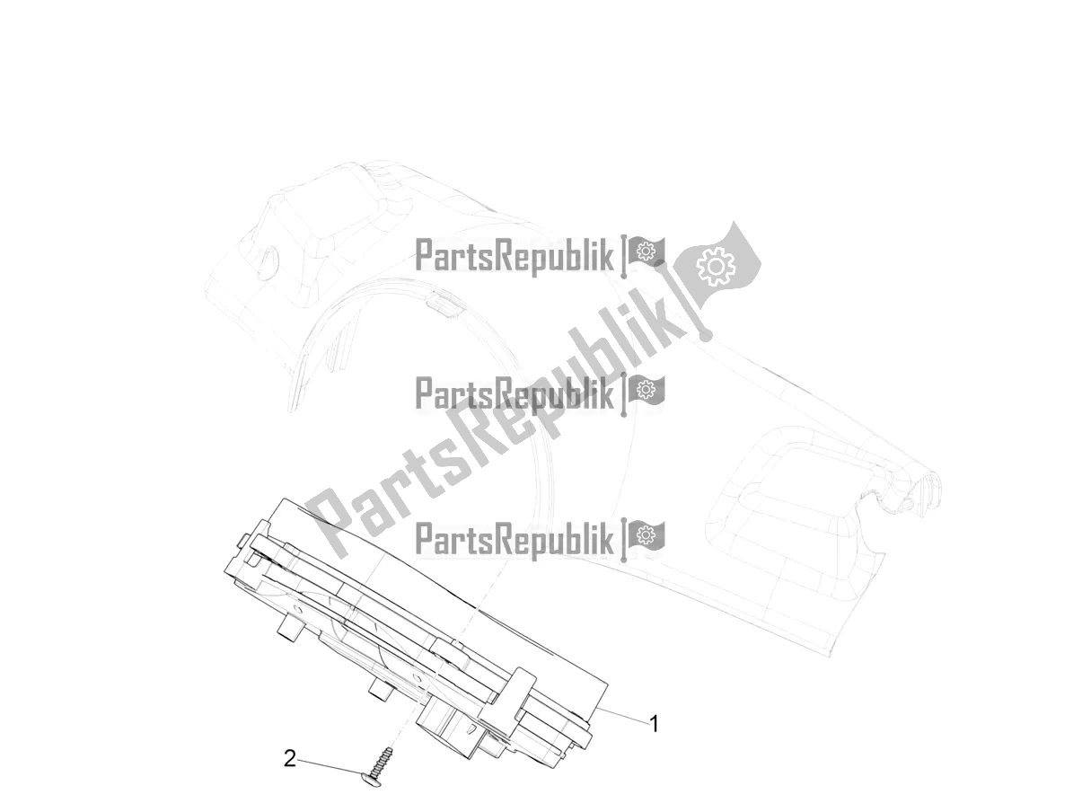 Todas las partes para Combinación De Medidor - Cruscotto de Vespa Primavera 50 4T 3V 2020