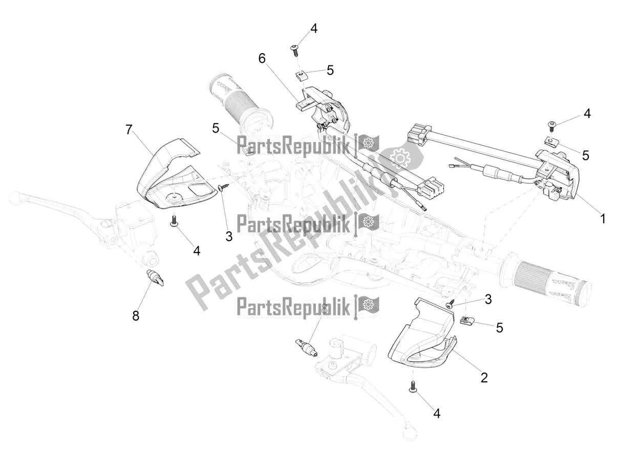 Toutes les pièces pour le Sélecteurs - Interrupteurs - Boutons du Vespa Primavera 50 4T 3V 2020