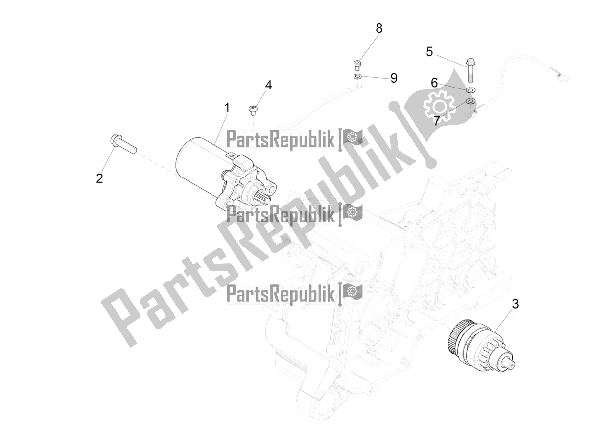 Toutes les pièces pour le Stater - Démarreur électrique du Vespa Primavera 50 4T 3V 2020