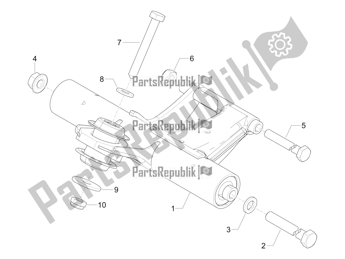 Todas as partes de Braço Oscilante do Vespa Primavera 50 4T 3V 2020