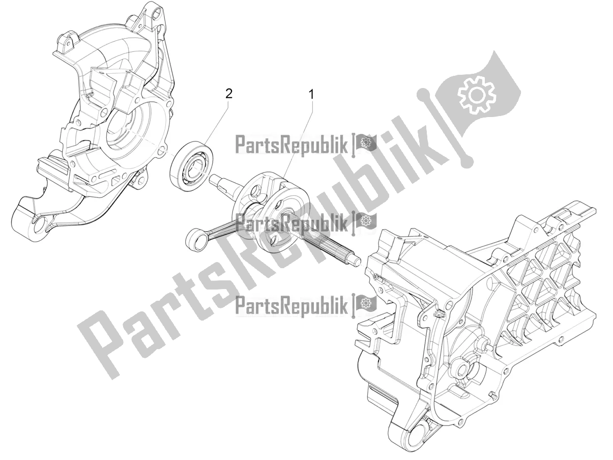 Toutes les pièces pour le Vilebrequin du Vespa Primavera 50 4T 3V 2021