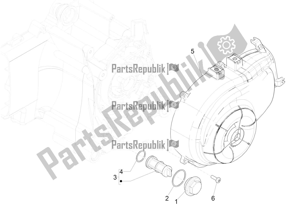 Toutes les pièces pour le Couvercle Magnéto Volant - Filtre à Huile du Vespa Primavera 50 4T 3V 2021