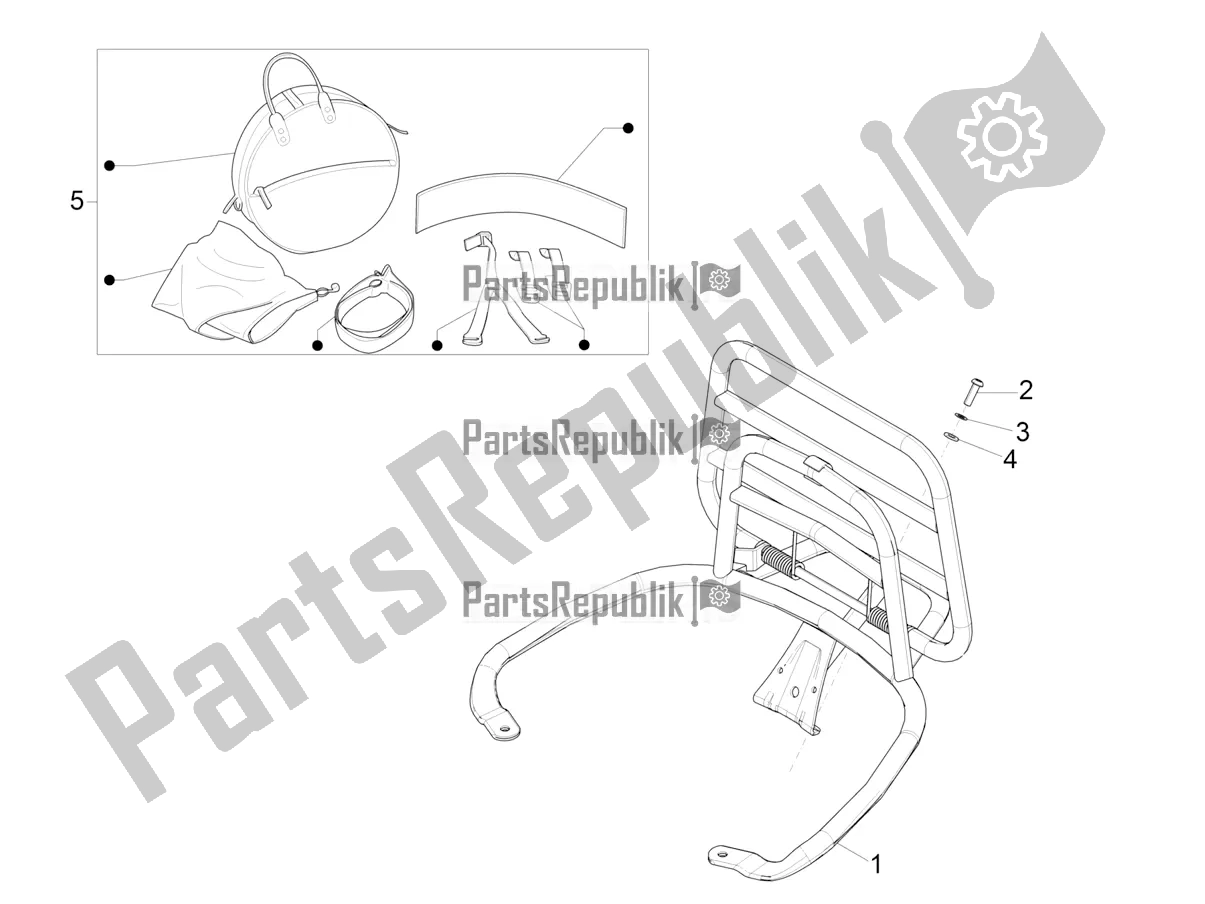 Todas las partes para Portaequipajes Trasero de Vespa Primavera 50 4T 3V 2021