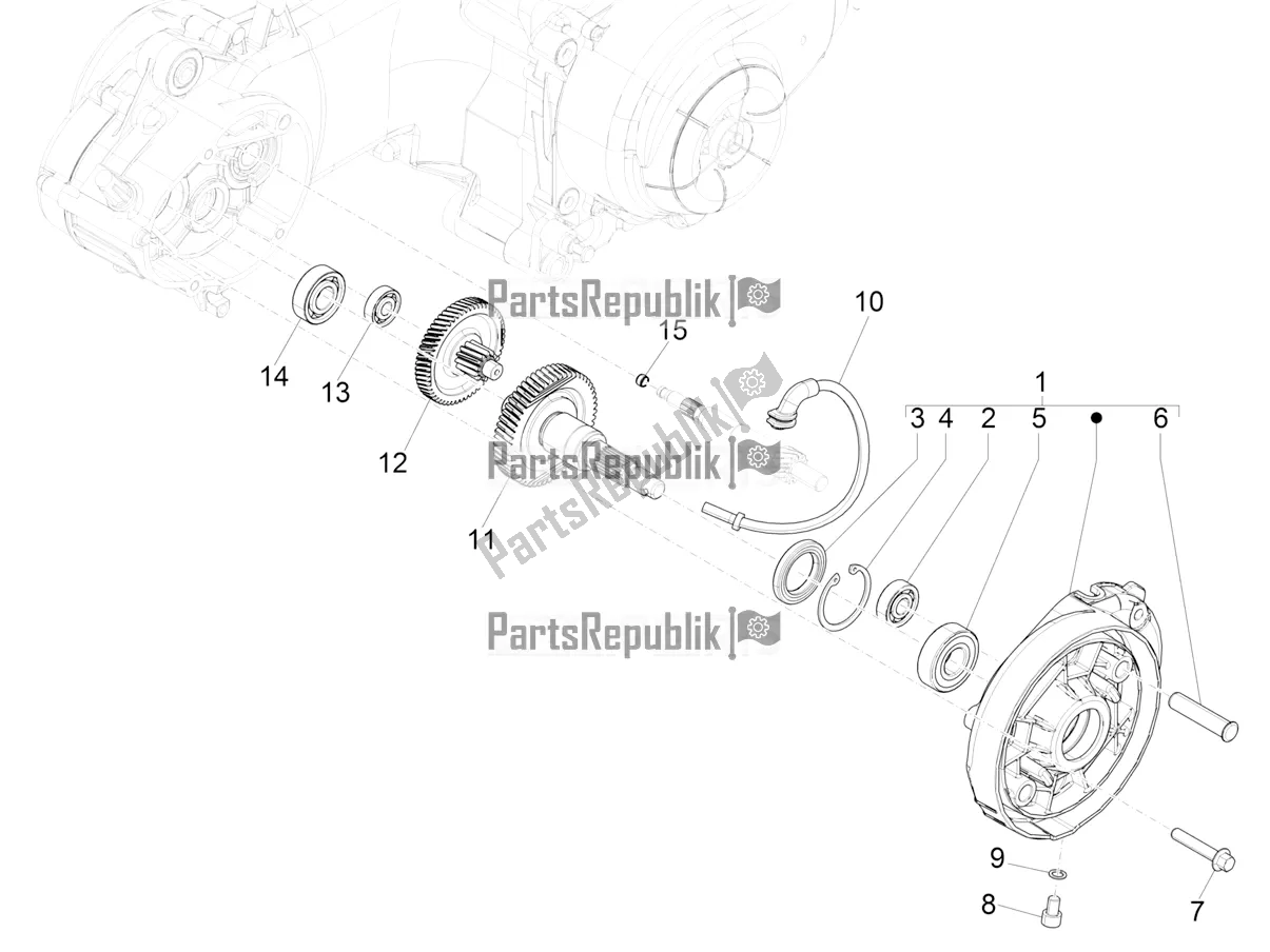 Todas las partes para Unidad De Reducción de Vespa Primavera 50 4T 3V 2021