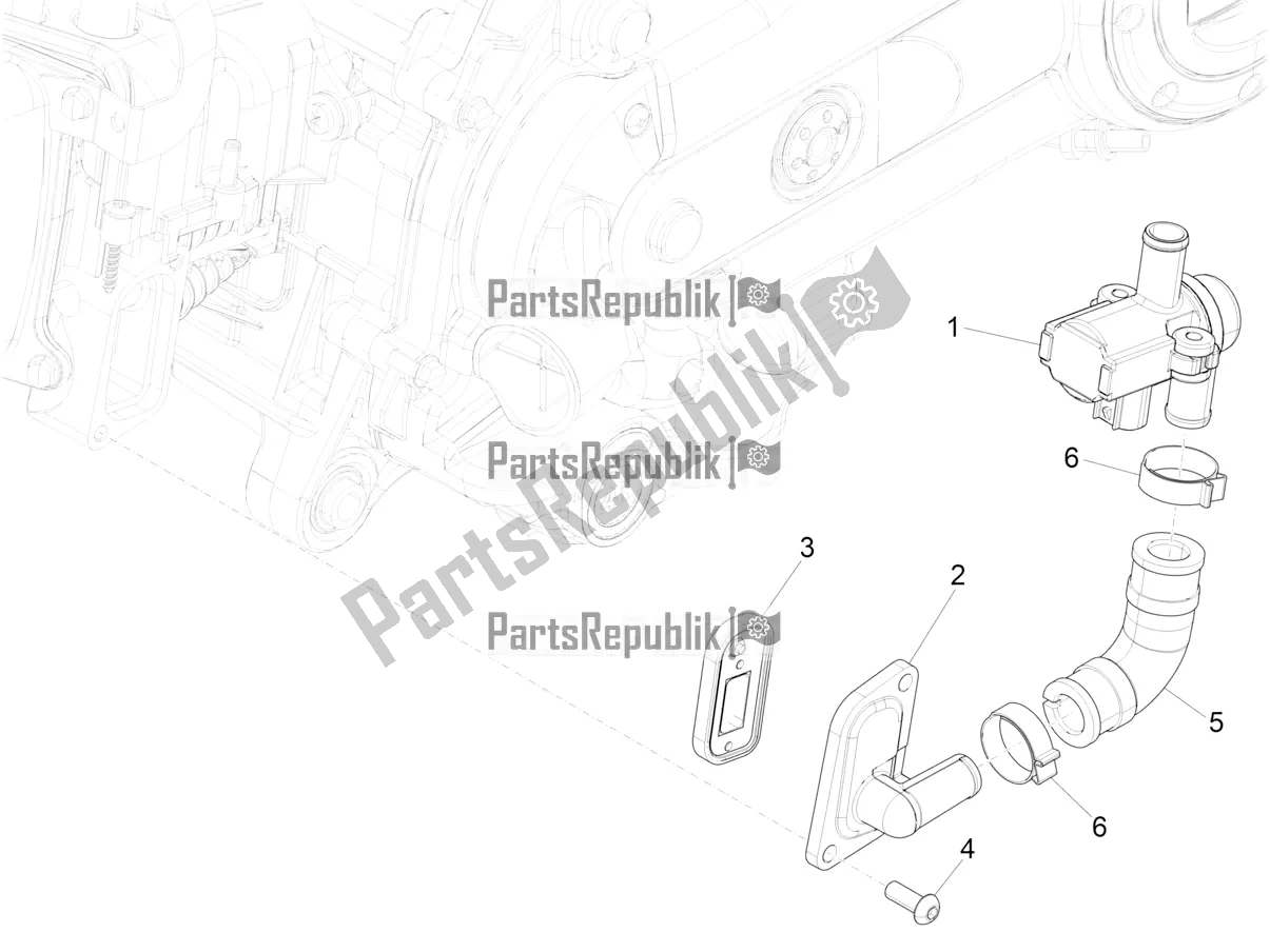 Todas las partes para Caja De Aire Secundaria de Vespa Primavera 50 4T 3V 2021