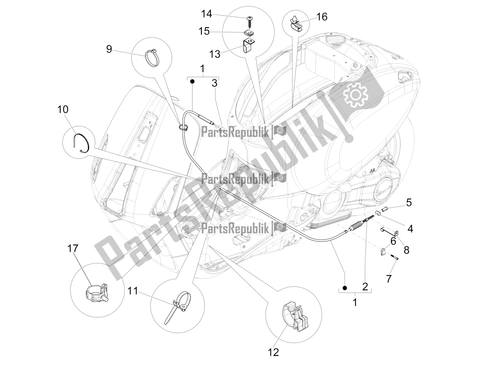 Todas las partes para Transmisiones de Vespa Primavera 50 4T 3V 2021