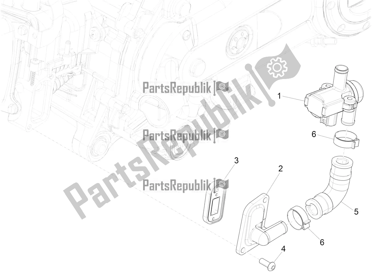Todas las partes para Caja De Aire Secundaria de Vespa Primavera 50 4T 3V 2022