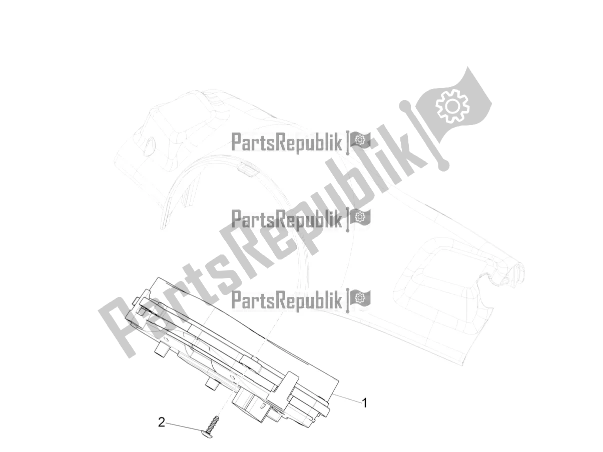 Tutte le parti per il Combinazione Metro - Cruscotto del Vespa Primavera 50 4T 3V E4 2020