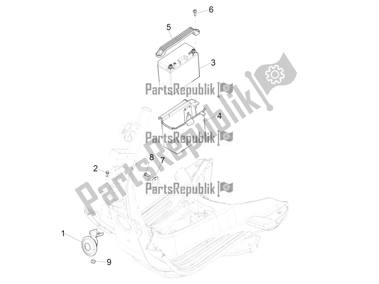 Toutes les pièces pour le Télécommandes - Batterie - Klaxon du Vespa Primavera 50 4T 3V E4 2020