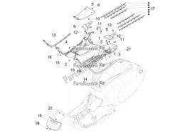 Central cover - Footrests