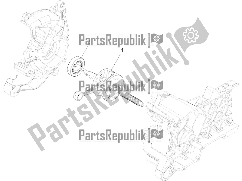 Tutte le parti per il Albero A Gomiti del Vespa Primavera 50 4T 3V USA 2020