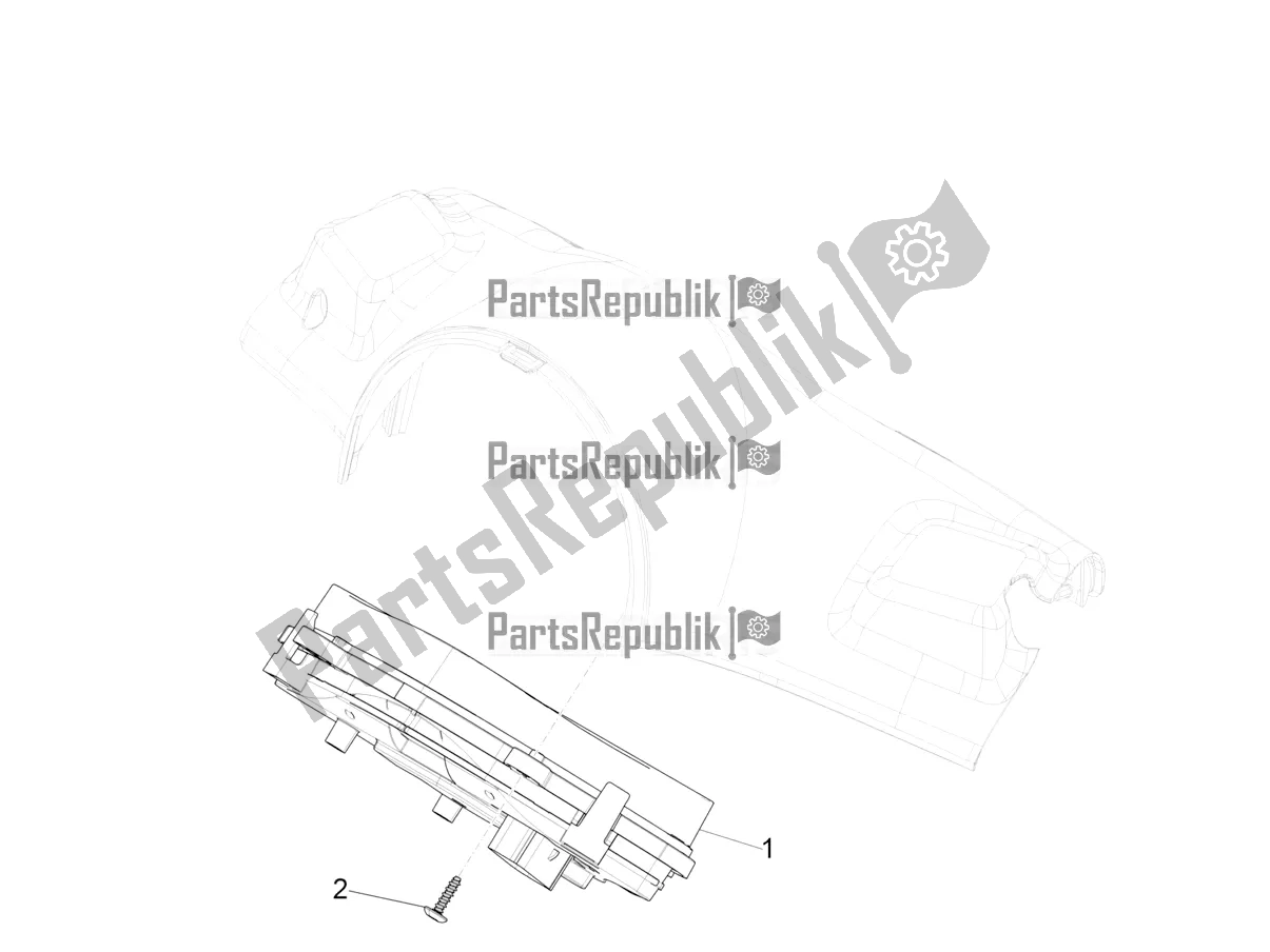 All parts for the Meter Combination - Cruscotto of the Vespa Primavera 50 4T 3V USA 2020