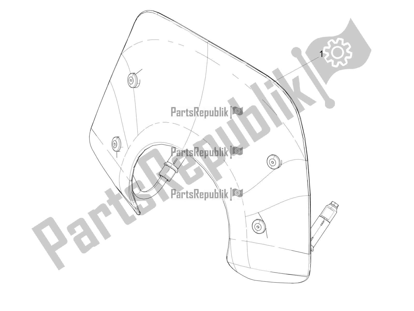 Toutes les pièces pour le Pare-brise - Verre du Vespa Primavera 50 4T 3V USA 2020