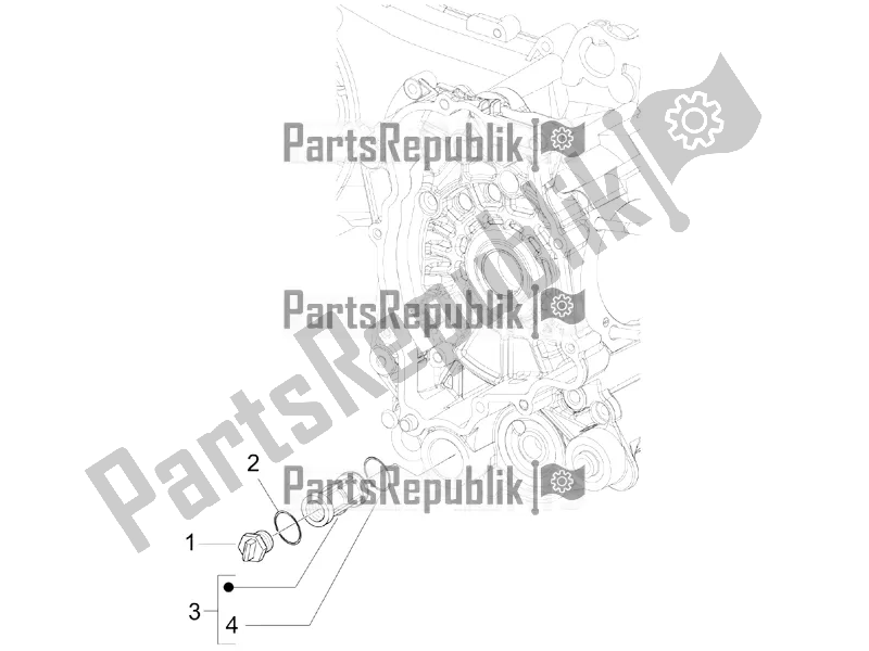 Toutes les pièces pour le Couvercle Magnéto Volant - Filtre à Huile du Vespa Primavera 50 4T 4V 2018