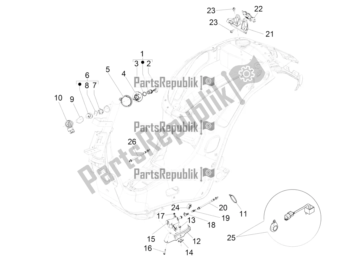 All parts for the Locks of the Vespa Primavera 50 4T 4V 2018