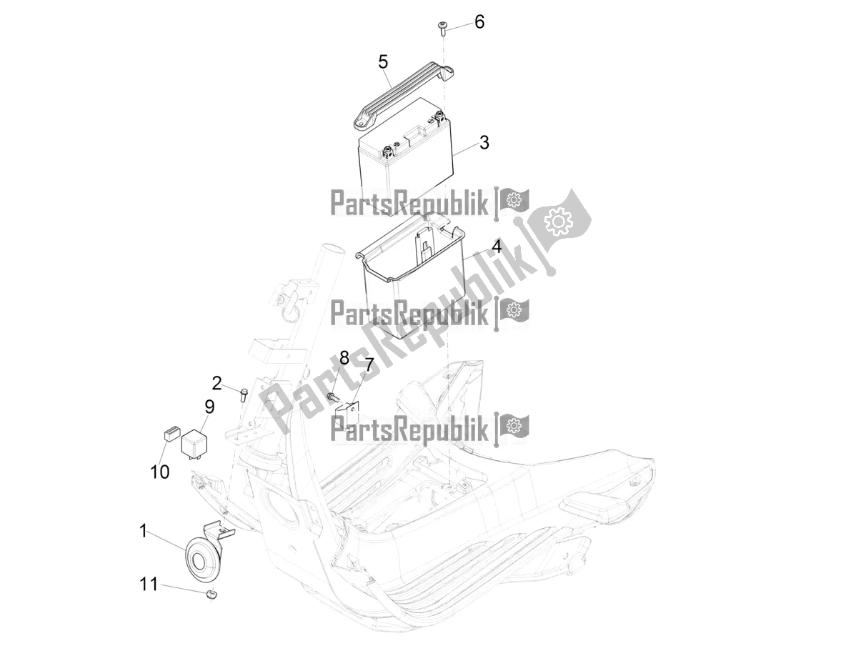 Toutes les pièces pour le Télécommandes - Batterie - Klaxon du Vespa Primavera 50 4T 4V USA 2016