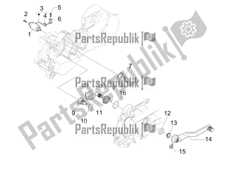 Toutes les pièces pour le Stater - Démarreur électrique du Vespa Primavera 50 4T 4V USA 2016