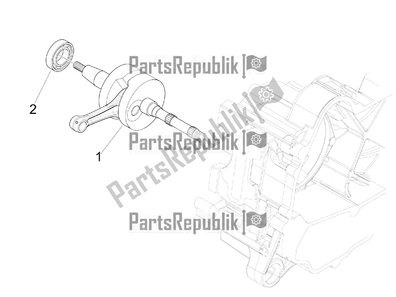 Todas as partes de Virabrequim do Vespa Primavera 50 4T 4V USA 2017