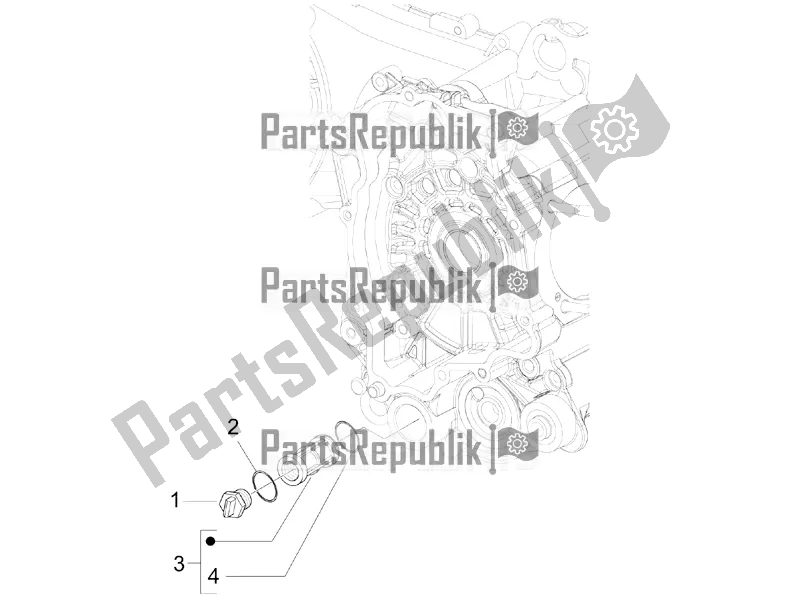 Todas las partes para Cubierta Del Volante Magneto - Filtro De Aceite de Vespa Primavera 50 4T 4V USA 2018