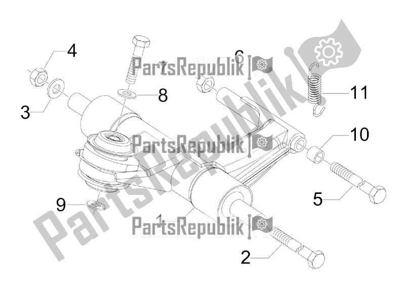 Todas las partes para Brazo Oscilante de Vespa Primavera 50 4T 4V USA 2019