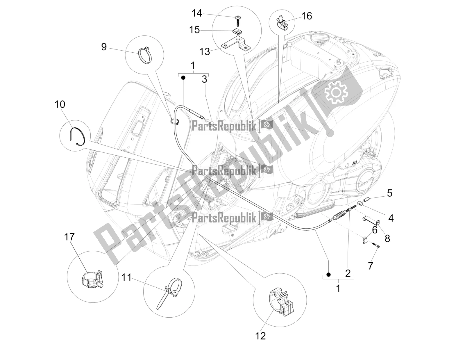 Toutes les pièces pour le Transmissions du Vespa Primavera 50 USA 2020