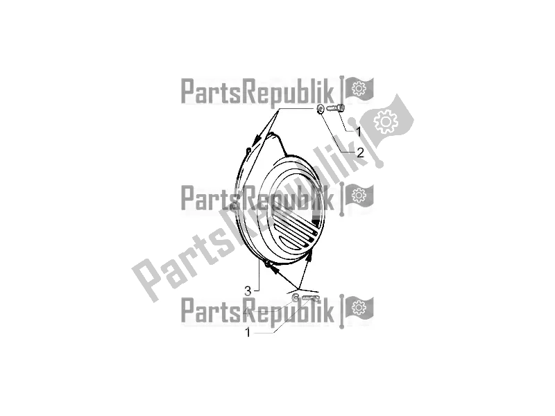 All parts for the Flywheel Magneto Cover - Oil Filter of the Vespa PX 125 2T 2016