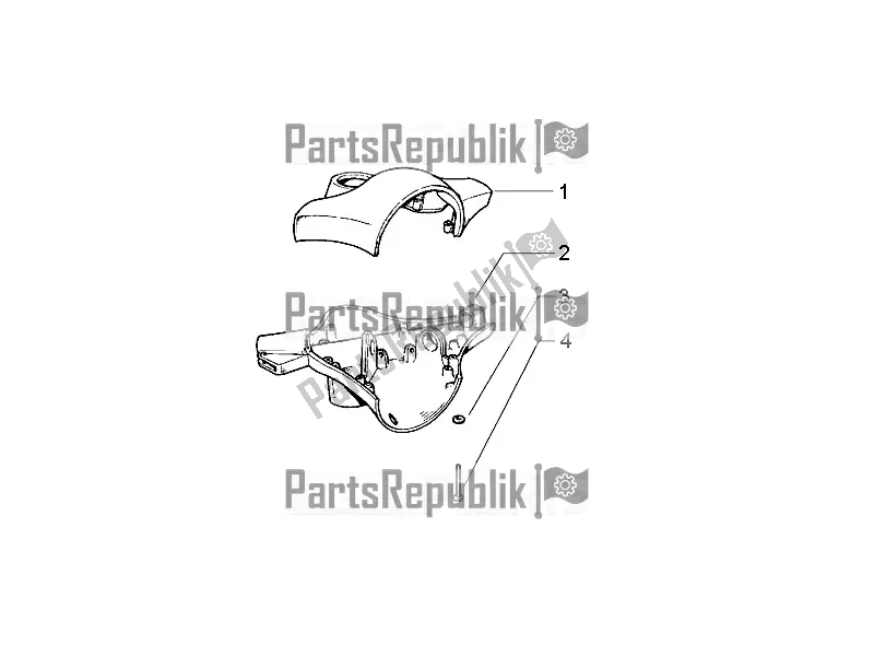 All parts for the Handlebars Coverages of the Vespa PX 125 2T 2016