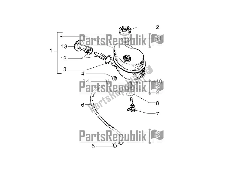 Todas las partes para Tanque De Aceite de Vespa PX 125 2T 2016