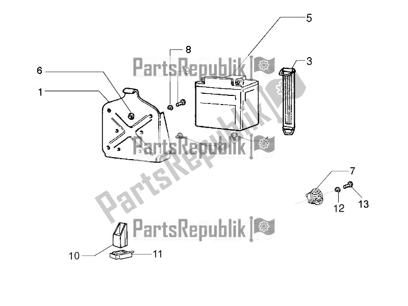 Todas las partes para Interruptores De Control Remoto - Batería - Bocina de Vespa PX 125 2T 2016