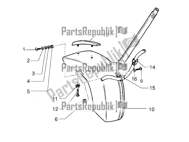 Todas las partes para Carcasa De La Rueda - Guardabarros de Vespa PX 125 2T 2016