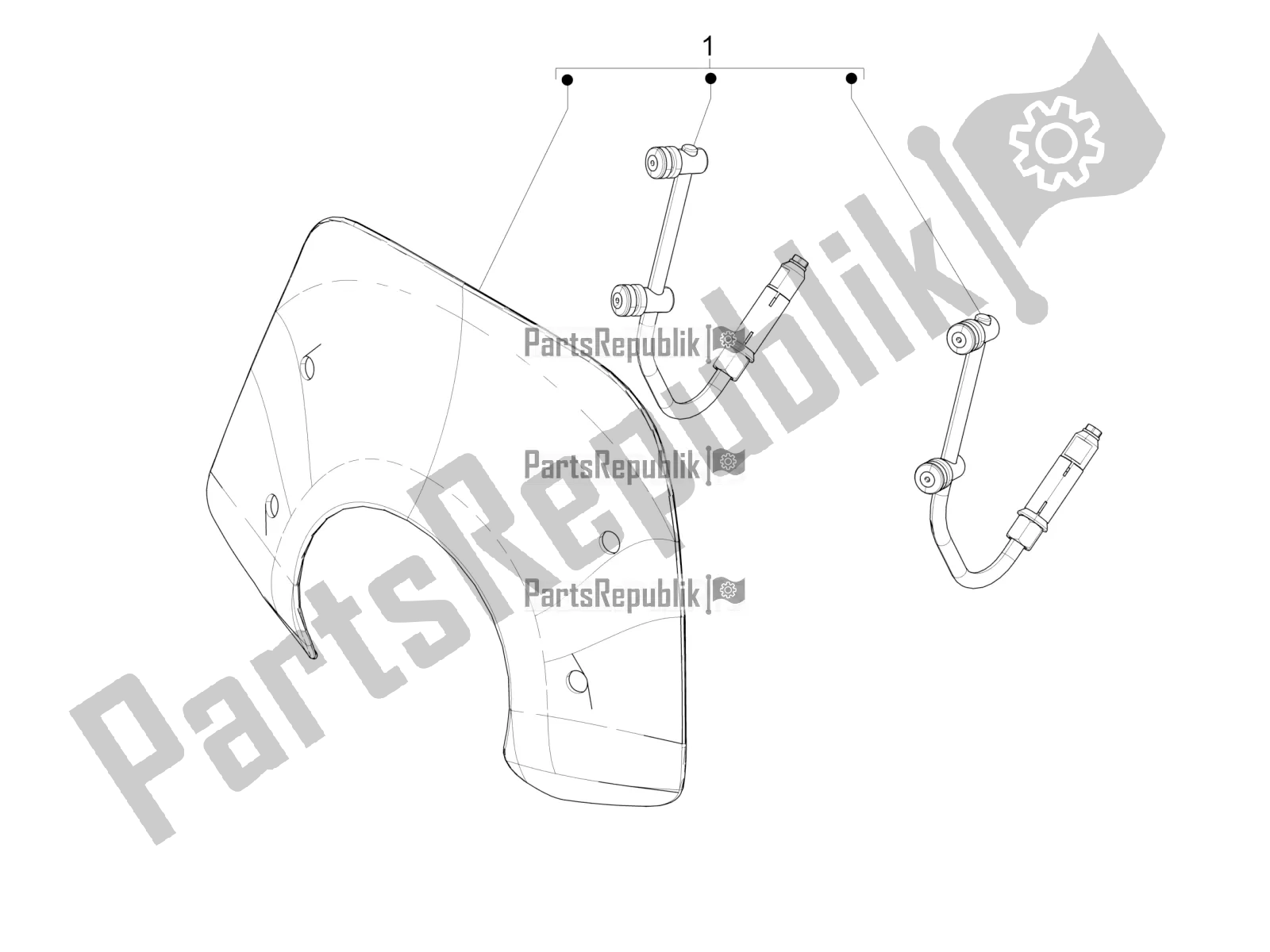 Toutes les pièces pour le Pare-brise - Verre du Vespa PX 125 2T 2016