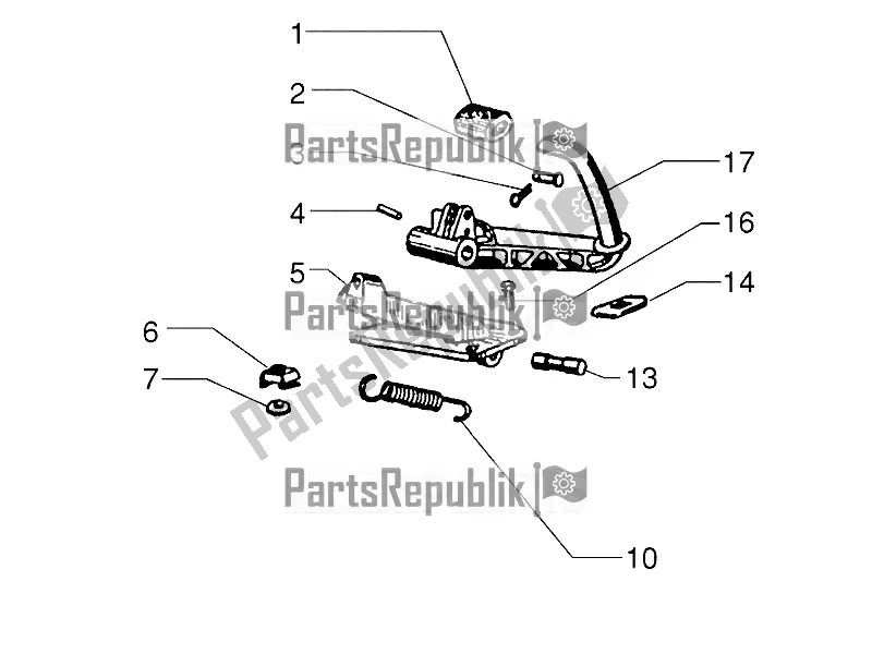 Todas las partes para Pedales De Control - Palancas de Vespa PX 125 2T 2017