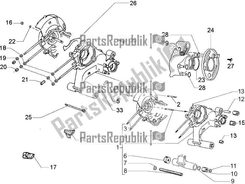 Toutes les pièces pour le Carter du Vespa PX 125 2T 2017