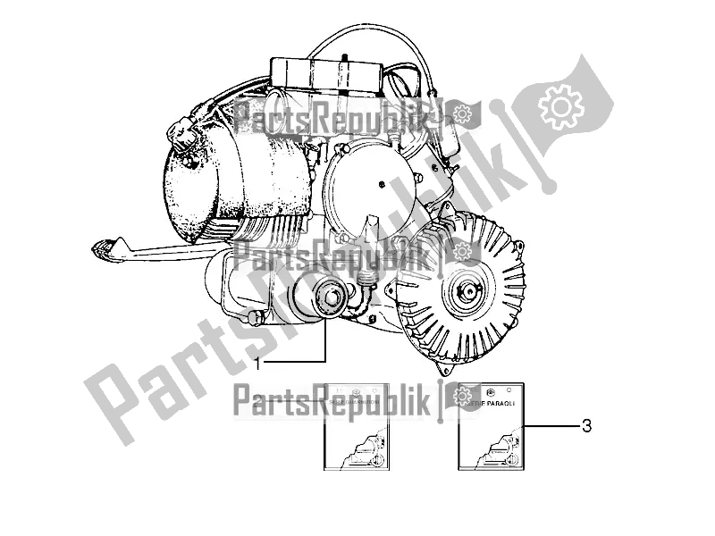 Toutes les pièces pour le Moteur, Assemblage du Vespa PX 125 2T 2017