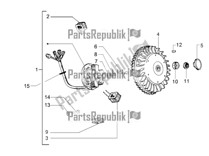 Toutes les pièces pour le Volant Magnéto du Vespa PX 125 2T 2017