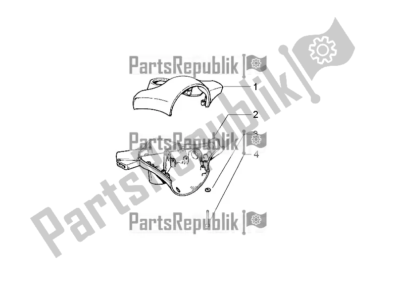 All parts for the Handlebars Coverages of the Vespa PX 125 2T 2017