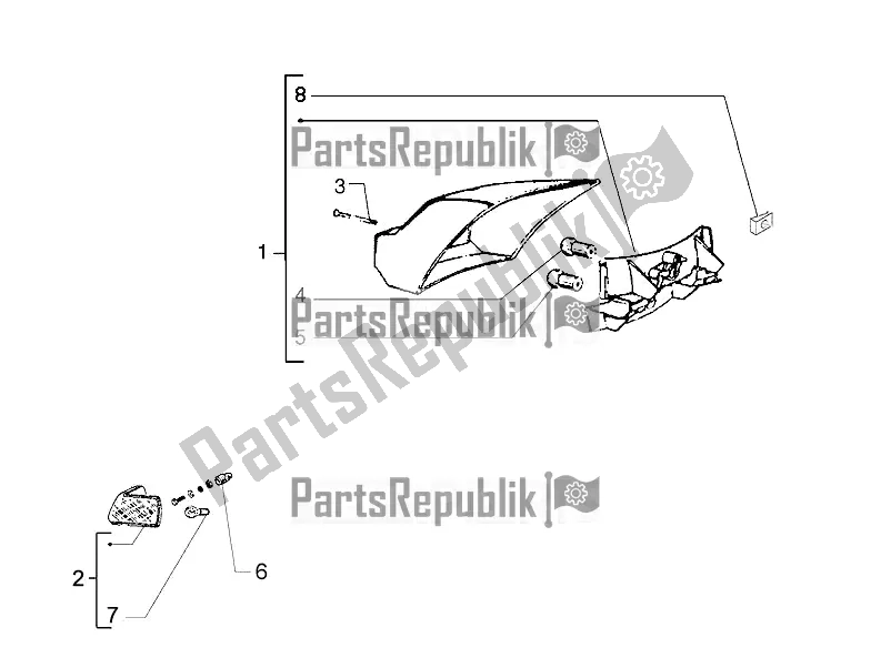 Toutes les pièces pour le Phares Arrière - Clignotants du Vespa PX 125 2T 2017