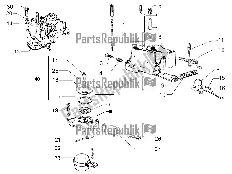 All parts for the Carburetor's Components of the Vespa PX 125 2T 2018