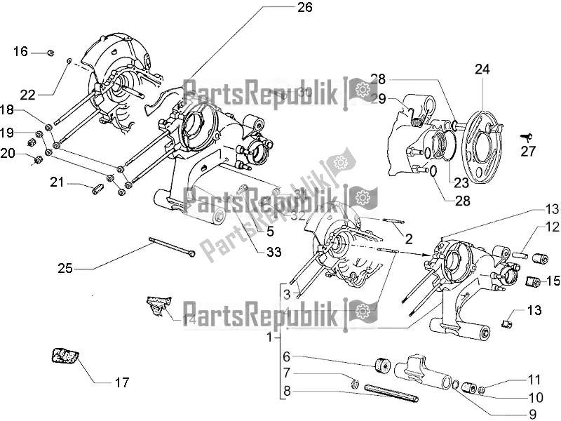 Todas las partes para Caja Del Cigüeñal de Vespa PX 125 2T 2018