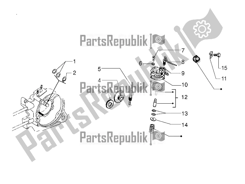 Wszystkie części do Pompa Olejowa Vespa PX 125 2T 2018